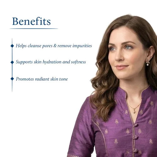 Vista 5 de Blue Nectar Kumkumadi - Jabón facial iluminador con azafrán para mujeres y hombres, limpiador facial antigranos sin sulfato