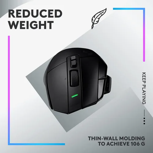 Vista 7 de Logitech G 502 X Plus Lightspeed - Mouse óptico inalámbrico con interruptores híbridos LIGHTFORCE, LIGHTSYNC RGB, sensor de juegos Hero 25K