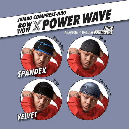 Vista 5 de Gorra Durag de Compresión de Onda de Poder Premium Roja Bow Wow de Red by Kiss