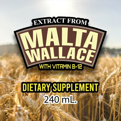 Vista 2 de Malta Wallace - Extracto de Malta con vitamina B-12 oz