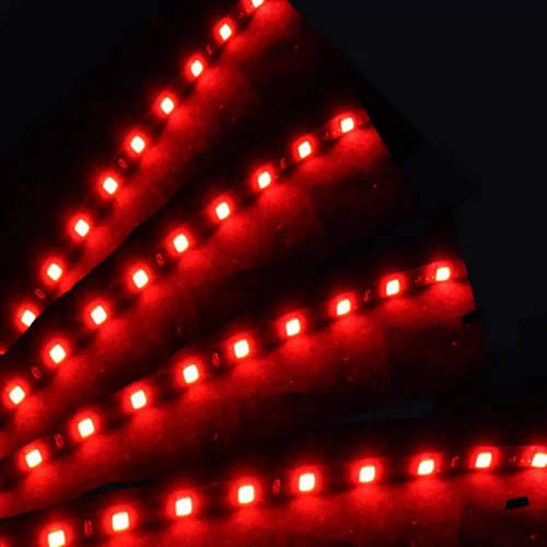 Vista 3 de ESUPPORT - Tira de luz LED (12 V, 15 LED, 11.8 in, flexible, impermeable, 4 unidades) 15 Led Vehicle Decoration Neon Light Kit Interior Exterior