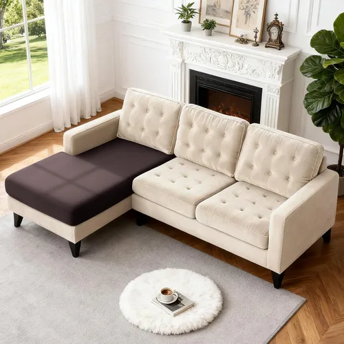 Vista 55 de TAOCOCO Fundas de Cojines de Sofá Elásticas Fundas de Asiento de Silla para Sillón, Fundas de Asiento de Sofá de 1 Pieza Protector de Muebles Suave
