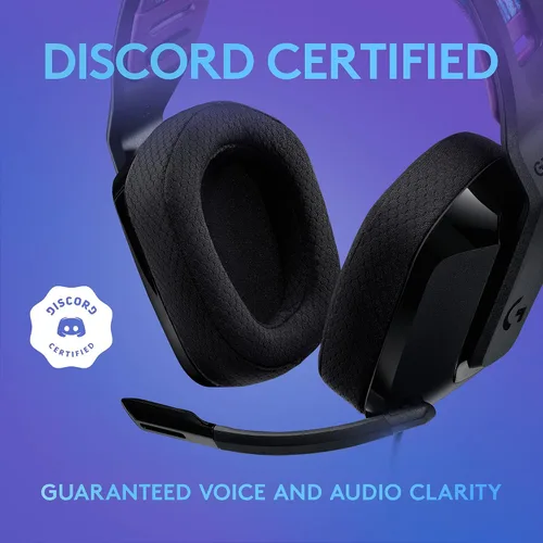 Vista 9 de Logitech G335 - Auriculares con cable para videojuegos, micrófono abatible, conector de audio de 3.5 mm, almohadillas de espuma viscoelástica