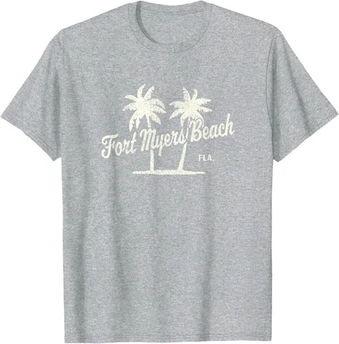 Vista 57 de Fort Myers Beach Florida Vintage 70s Palm Trees Graphic T-Shirt