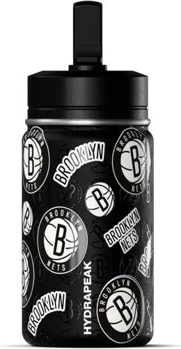 Vista 29 de Hydrapeak x NBA Botella de agua mini de 14 onzas oficialmente licenciada de los Atlanta Hawks para niños con tapa con popote y asa, reutilizable