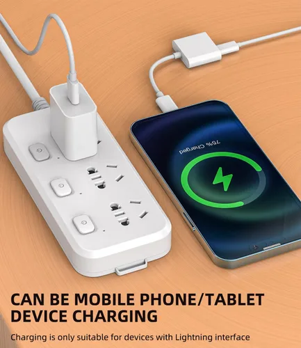 Vista 7 de Divisor Lightning a 0.138 in (paquete de 3) Adaptador AUX para iPhone para cable de auriculares, dongle Apple MFI certificado cable de carga