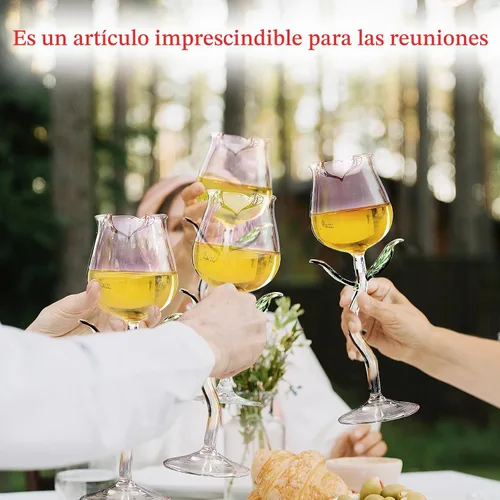 Vista 5 de Juego de 2 copas de vino rosa creativas copas de champán copas de vino tinto con clase, regalos ideales para inauguración de la casa, boda Rosado2