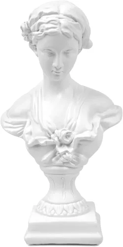 Vista 10 de Norrclp Estatua griega de Diana de 12.5 pulgadas, escultura clásica de busto romano de mitología griega para decoración del hogar