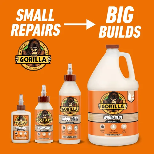 Vista 8 de Gorilla Pegamento para madera, color madera natural, botella de 4 onzas (paquete de 2) – Resistente al agua para proyectos y reparaciones
