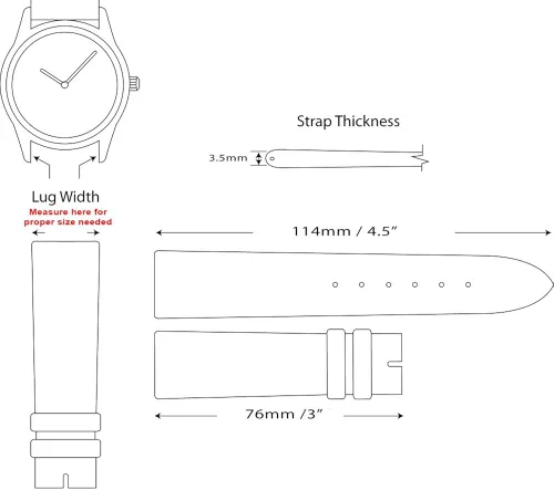 Vista 4 de deBeer Genuine Alligator Flat Un-Stitched Watch Band-Choice of Color (Black, Brown) & Width (18mm, 19mm, 20mm)