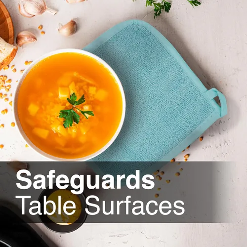 Vista 4 de RITZ Agarradera de olla y protector térmico de rizo: Resistente al calor sin igual, duradero 100% algodón – Diseñado ergonómicamente para un agarre