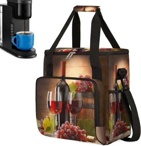 Vista 20 de Bolsa para cafetera compatible con K-Mini o K-Mini Plus Coffee Cup Pattern1 Coffees Machine Travel Storage Tote Bag Compatible Portable Single