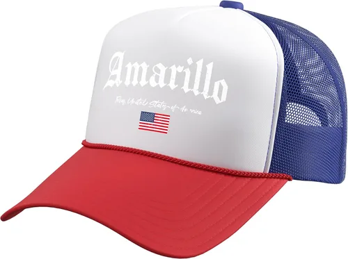 Vista 15 de Amarillo Gothic Design Trucker Hat with Adjustable Mesh Back
