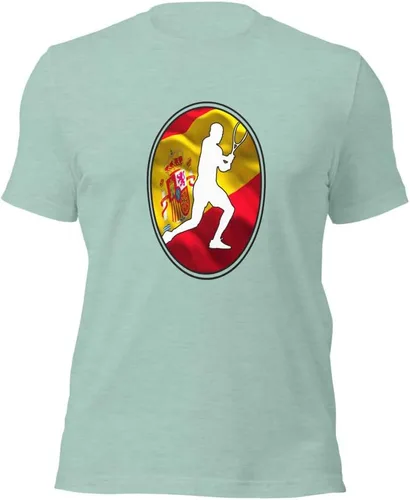 Vista 41 de Carlos Alcaraz Camiseta de manga corta unisex de algodón con diseño de bandera de España