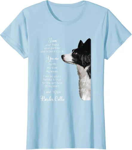 Vista 25 de Funny I Am Your Friend Your Partner Your Border Collie - Camiseta de regalo, Negro, S