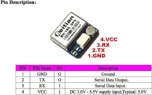Vista 4 de BN-180 Módulo GPS UART TTL Dual Glonass GPS Navegación del coche con antena GPS para Arduino Raspberry Pi Pixhawk Aviones CC3D F3 controlador