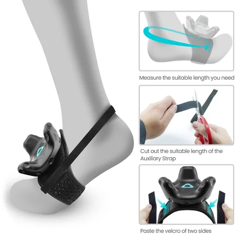 Vista 5 de Park Sung - Correas de seguimiento VR para HTC Vive, 1 cinturón, 2 muñecas y 1 correa de tobillo Upgraded Adjustable Material for Stable Full-Body