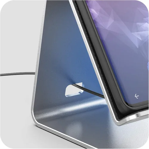 Vista 2 de Encased PowerStand - Soporte de carga inalámbrico con retroiluminación LED regulable, cargador de escritorio para modelos de iPhone, Android