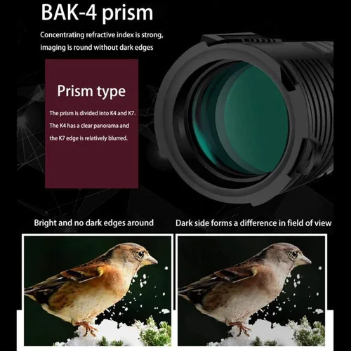 Vista 5 de Portable Binoculars High Power 50x60 Monocular Telescope, High Monocular Compact with Monocular BAK4 Prism Lens with Smartphone Adapter and Tripod