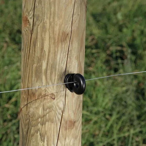 Vista 3 de Zareba IWSIRB-Z - Insluador de anillos para cercas eléctricas, paquete de 25, uso con alambre, polietileno, incluye 25 aisladores de anillo