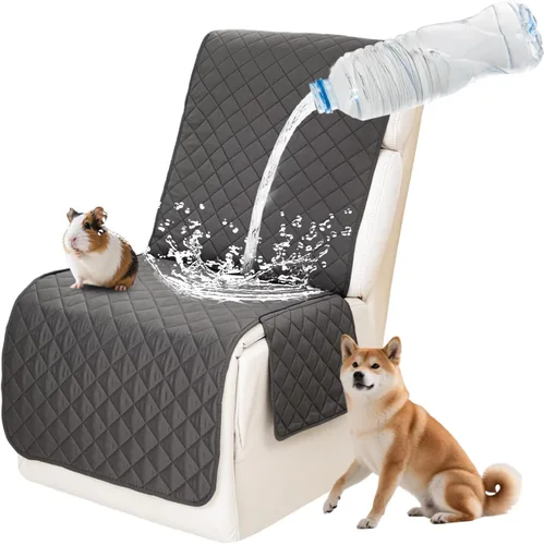 Vista 123 de Fundas impermeables para sofá reclinable seccional en forma de L, 7 piezas, antideslizantes, lavables, juego de fundas reclinables para mascotas