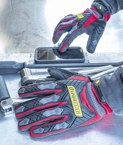 Vista 3 de Guantes resistentes a cortes, de cuero, 10" L, PR