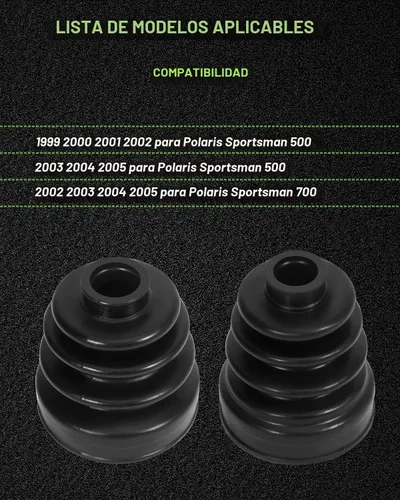 Vista 2 de SCITOO Kit de botas de eje CV para 1999-2005 para Polaris Sportsman 500 700 pares interior exterior