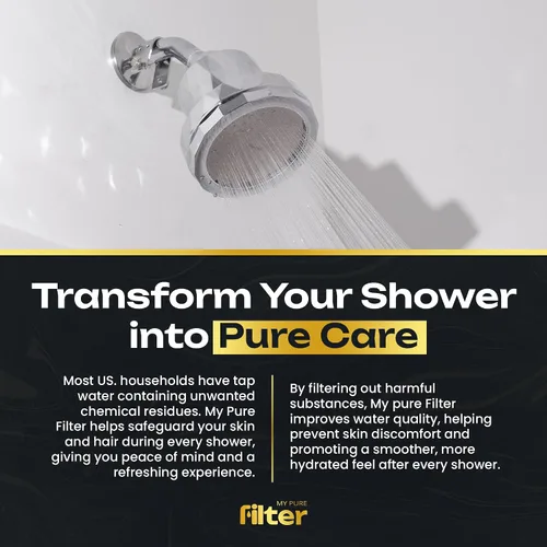 Vista 2 de Ducha con filtro interno – Kit con 3 ablandadores de agua de alta presión para agua dura – Incluye filtros reemplazables y kits de fácil instalación