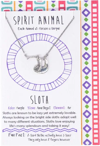 Vista 3 de Shag Wear - Collar con dije de espíritu animal de peltre para mujer, con sobre de regalo