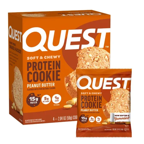 Vista 12 de Quest Nutrition Galleta de proteínas con chispas de chocolate, 15g de proteína, 1g de azúcar, 2g de carbohidratos netos, apta para ceto, alta