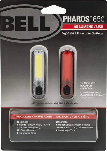 Vista 2 de Bell Pharos 650 COB Juego de luces para bicicleta