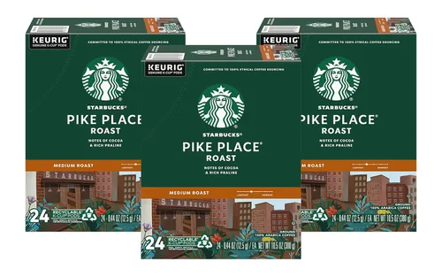 Vista 35 de Starbucks Cápsulas de café K-Cup, café de tostado medio con 2X cafeína mezcla de la casa para cafeteras Keurig, 100% arábica, 6 cajas