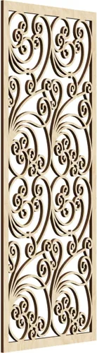 Vista 108 de 9 3/8"W x 24 3/8"H x 1/4"T Marilla Decorativos Paneles de Pared de Madera Calado, Abedul