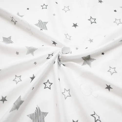 Vista 2 de TL Care Funda para cambiador de mesa de 100 % algodón estampada, compatible con moisés Mika Micky, Super Stars, para niños y niñas