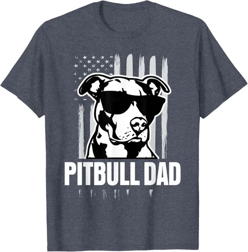 Vista 47 de Pitbull Dad - Camiseta para hombre con orgullo American Pit Bull Dog, Negro, S