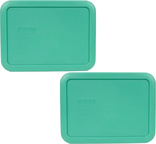 Vista 3 de Pyrex 7210-PC - Tapa de repuesto para almacenamiento de alimentos de 3 tazas, color verde claro, fabricada en Estados Unidos