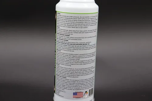 Vista 2 de Gas verde seguro para el medio ambiente: propulsor de Airsoft premium para fuerzas del orden, militares y entusiastas (2 latas) 13.5 onzas líquidas
