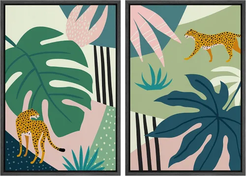 Vista 49 de MUDECOR Lienzo enmarcado para pared, bosque brumoso, reflejos, paisaje tranquilo, ilustraciones modernas, arte decorativo, bohemio, tranquilo/zen