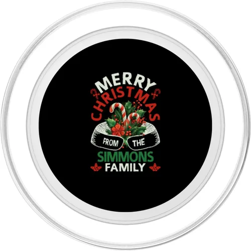Vista 2 de Simmons Family Christmas Costume Candy Cane Matching Party PopSockets MagSafe PopGrip for iPhone