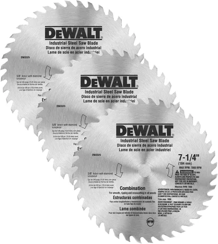 Vista 5 de DEWALT Hoja de sierra circular, 7 1/4 pulgadas, 140 dientes, corte de madera (DW3326)