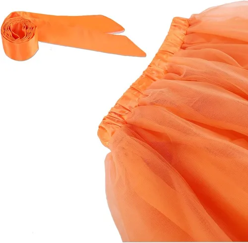 Vista 5 de DRESSTELLS Falda de tul para mujer, vestido de tul acampanado, falda tutú hasta la rodilla, falda corta en capas para adultos, fiesta de graduación