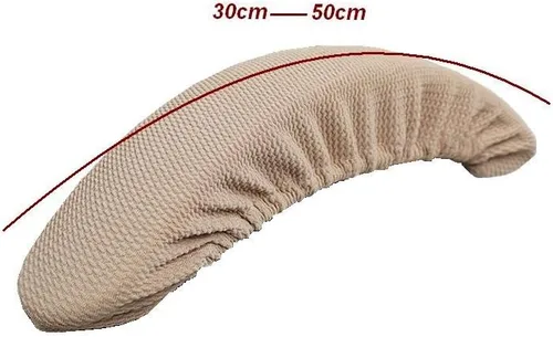 Vista 2 de Isccdy Fundas Protectoras Almohadillas Extraíbles y Lavables para Reposabrazos de Silla de Oficina (Beige)