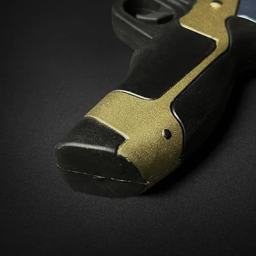 Vista 6 de otaku gear Réplica de pistola decorativa de espuma, accesorio de disfraz para cosplay, juegos de rol y exhibición para adultos, Dorado