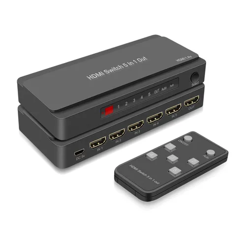 Vista 6 de 8K HDMI Switcher, 4HDMI in- 4 Out(HDMI Output/Optical Digital Audio Output/Analog L/R Stereo Audio Output/3.5mm Analog Stereo Headphone Output) with