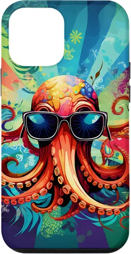 Vista 16 de iPhone 11 Pro That's One Cool Pultopus Pulpo colorido con funda para gafas de sol