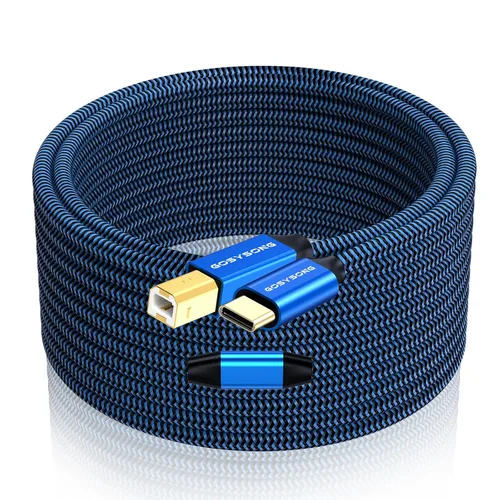 Vista 9 de Cable de impresora USB C a B de 3 pies, cable de impresora de alta velocidad compatible con impresoras, escáneres, faxes, teclados midi, grabaciones