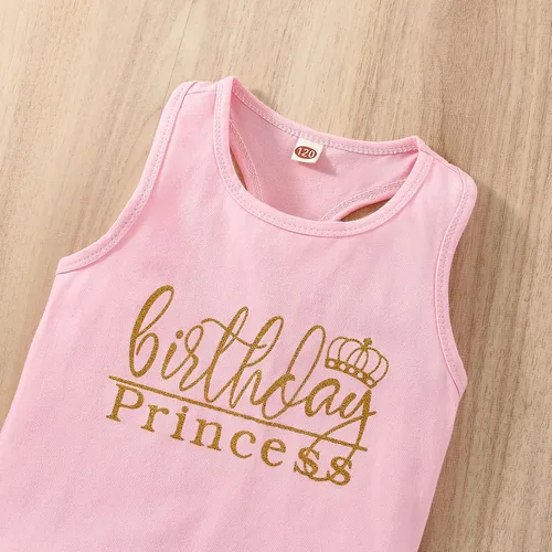 Vista 5 de Toddler Kids Baby Girls Birthday Princess Outfits Dress Vest Sleeveless Shirt Polka Dots Tulle Tutu Skirt 2Pcs