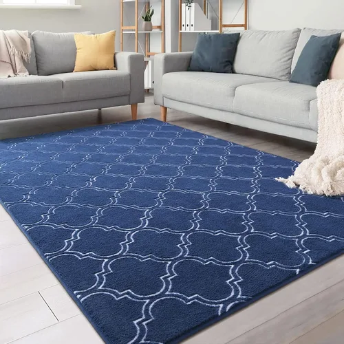Vista 23 de Chicrug - Alfombra geométrica moderna de 2 x 6 pies para dormitorio o pasillo Negro Geometric
