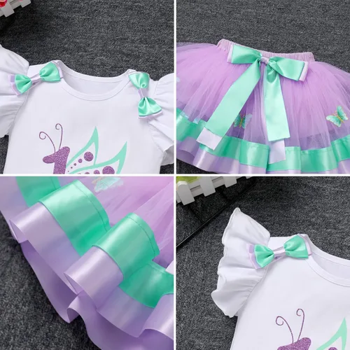 Vista 55 de ODASDO Conjunto de 3 piezas con temática de animla para bebé niña