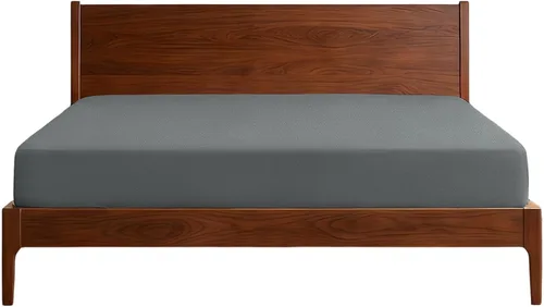 Vista 11 de Sábana ajustable Lirex, tamaño individual XL 100% algodón 300 hilos, transpirable y suave, color negro, 100x190cm